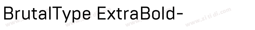 BrutalType ExtraBold字体转换